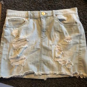 EXPRESS light wash denim skirt